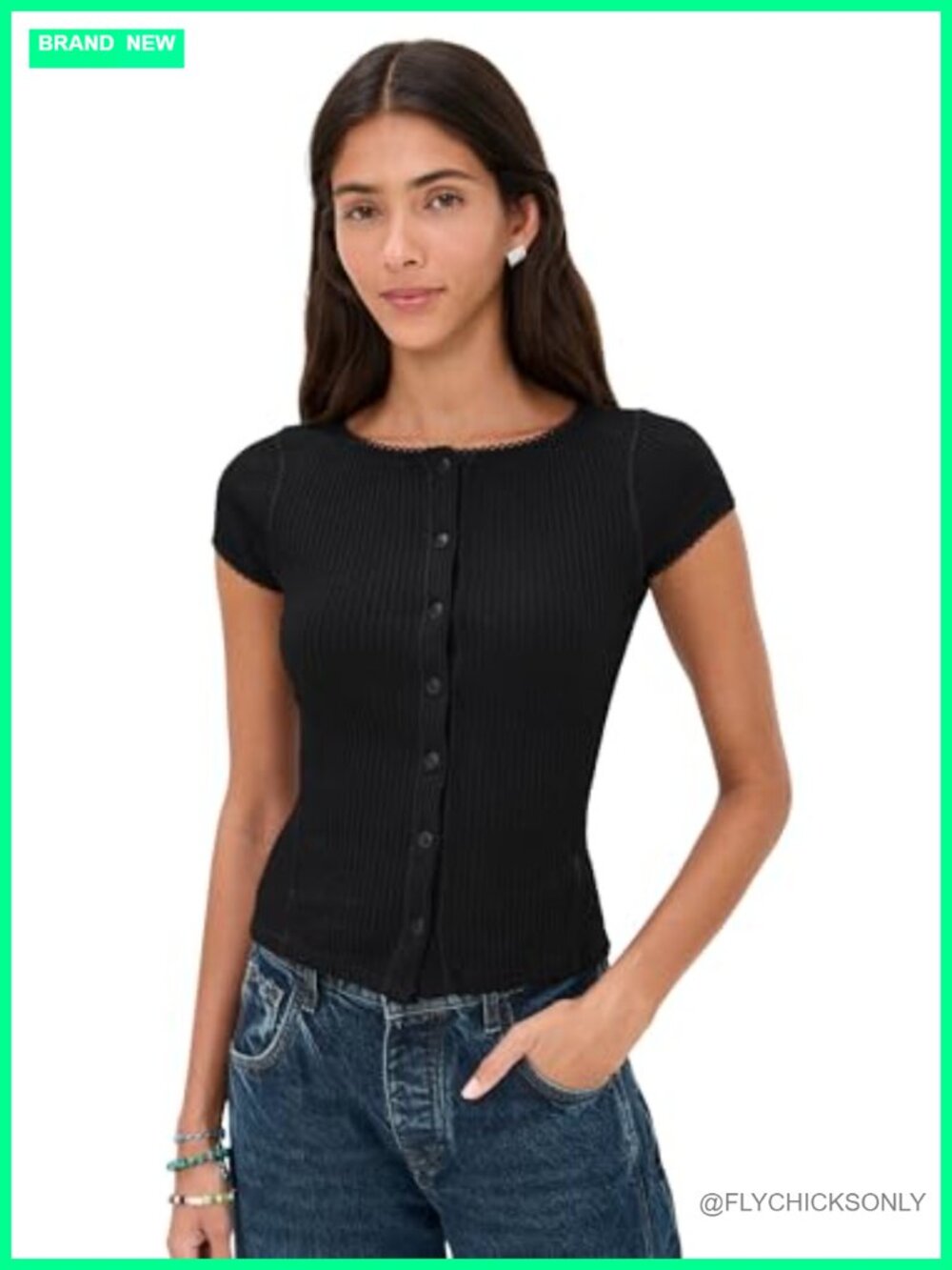 Super-Stretch Ribbed Knit Cardigan Women's Lightweight